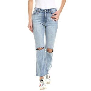 Rag & Bone Jeans Women 25 Blue Stella Wash Nina High Rise Ankle Flare Distressed